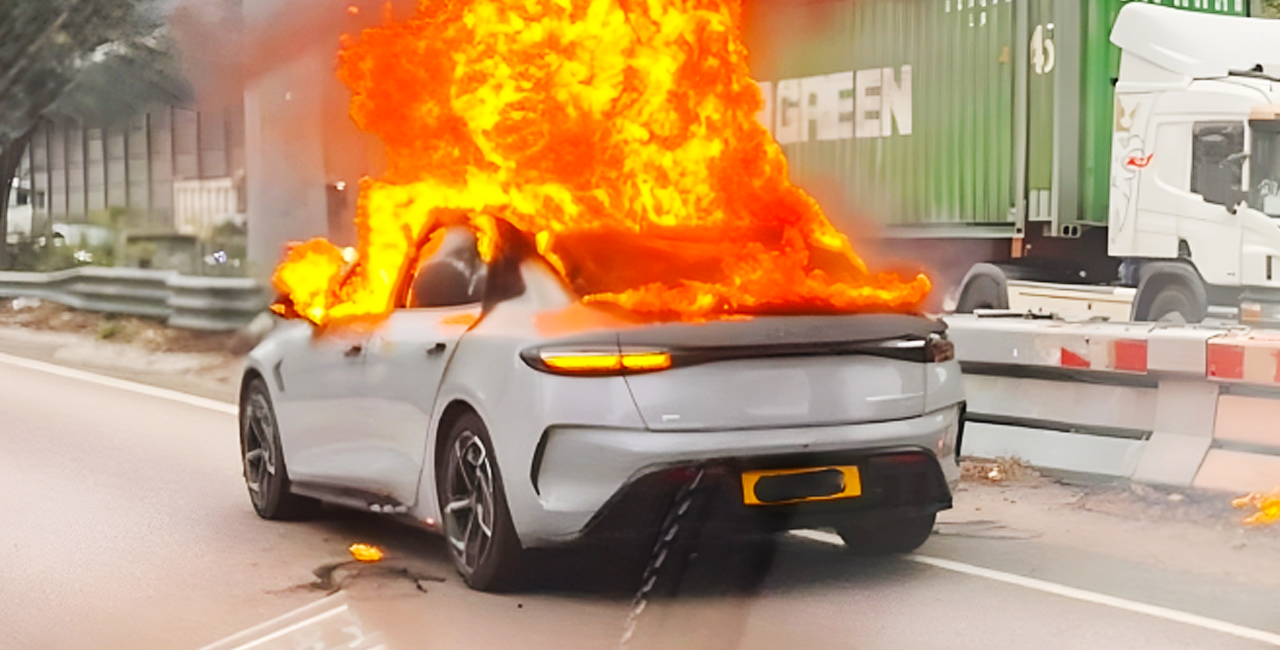 BYD 씰 화재 현장 / 사진=sns