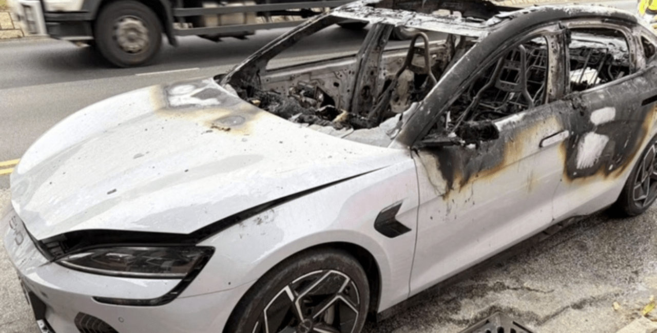 BYD 씰 화재 현장 / 사진=sns