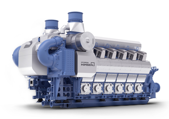 A view of HD Hyundai Heavy Industries\' HiMSEN engine for onshore power generation / Provided by HD Hyundai Heavy Industries