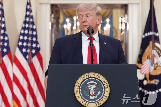 U.S. President Donald Trump delivers a national address at the White House in Washington, D.C., United States, April 1, 2026. / Courtesy of News1