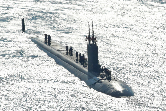 A reference photo of the U.S. Navy\'s Los Angeles-class nuclear-powered submarine USS Alexandria (SSN 757, 6,900-ton class) 2025.2.10 / News1