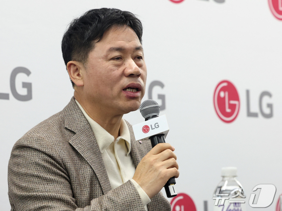 Ryu Jae-cheol, President and CEO of LG Electronics, delivers opening remarks at the CES 2026 LG Electronics Press Conference held at the Las Vegas Convention Center (LVCC) in Las Vegas, Nevada, on January 7 2026.1.8 / News1
