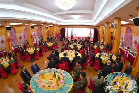 A banquet marking the 75th anniversary of the Chinese People\'s Volunteer Army\'s participation in the Korean War, held at the North Korean Embassy in China on October 25 last year / Rodong Sinmun