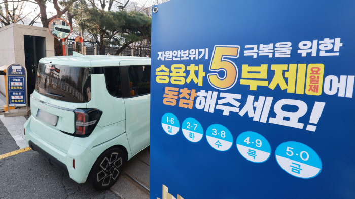 8일부터 공영주차장 5부제 시행<YONHAP NO-4175>