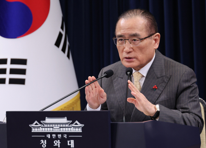 중국 국빈방문 설명하는 안보실장