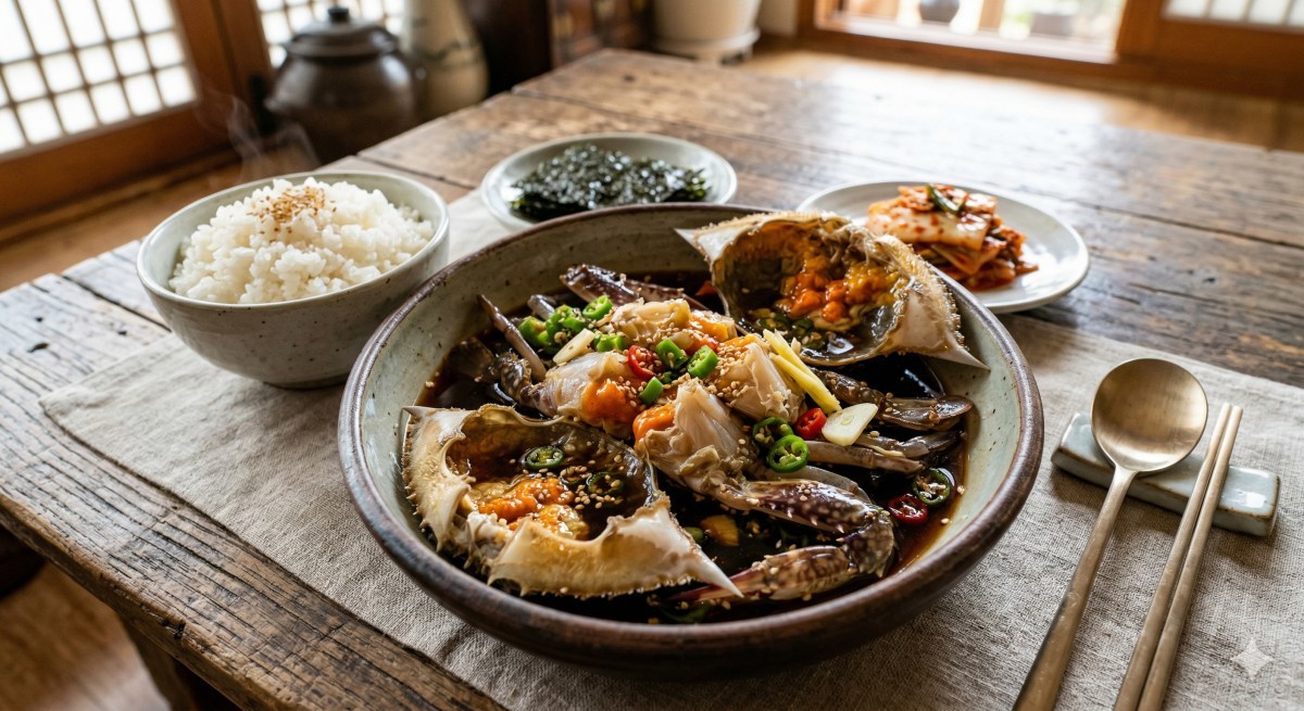 Photo of soy-marinated crab (AI-generated to help explain the article)