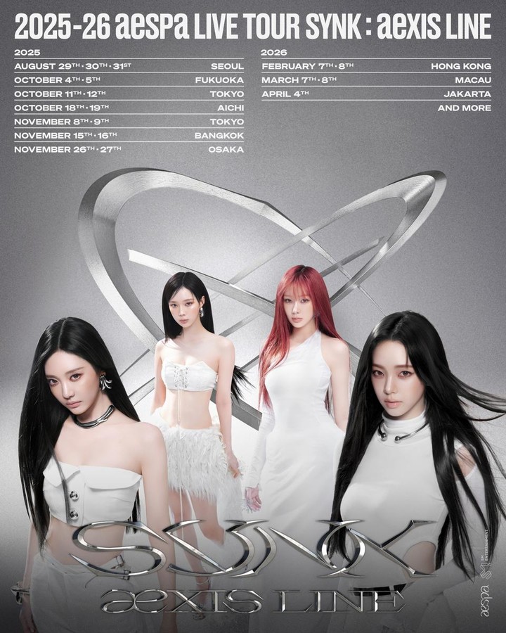 aespa、2025‐26年アジアツアー「aeXIS LINE」開催決定―15万人の観客を