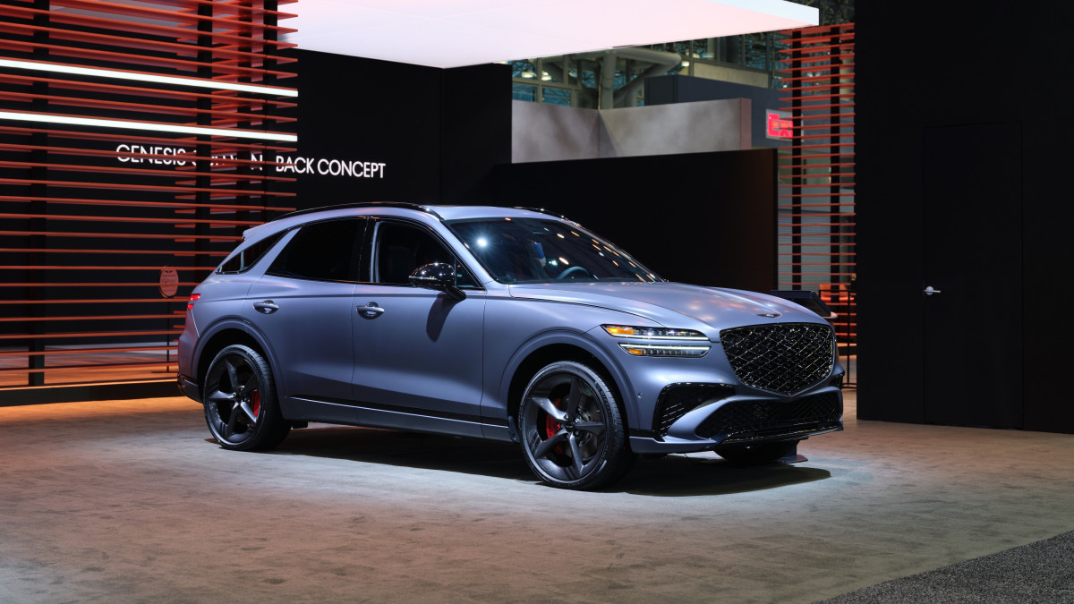 Photo=GenesisThe Genesis GV70 Graphite Edition displayed at the 2026 New York International Auto Show.