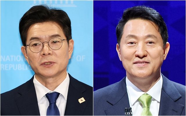 정원오 더불어민주당 서울시장 후보, 국민의힘 소속 오세훈 서울시장 ⓒ데일리안 홍금표 기자