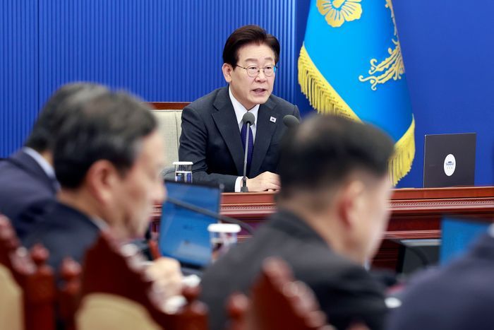 이재명 대통령이 30일 청와대에서 열린 수석보좌관회의에서 발언하고 있다. ⓒ뉴시스