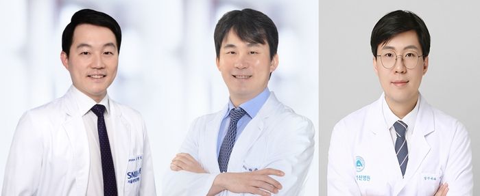 (왼쪽부터) 서울대병원 혈액종양내과 고영일 교수·순환기내과 박준빈 교수, 서울아산병원 심장내과 박찬순 교수 ⓒ서울대병원
