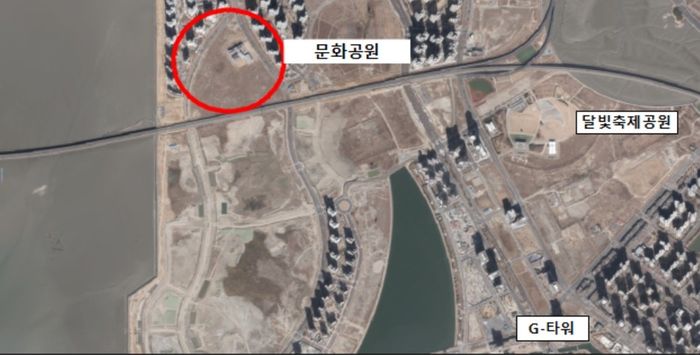 송도국제도시 6·8공구 문화공원 부지 ⓒ 인천시 제공