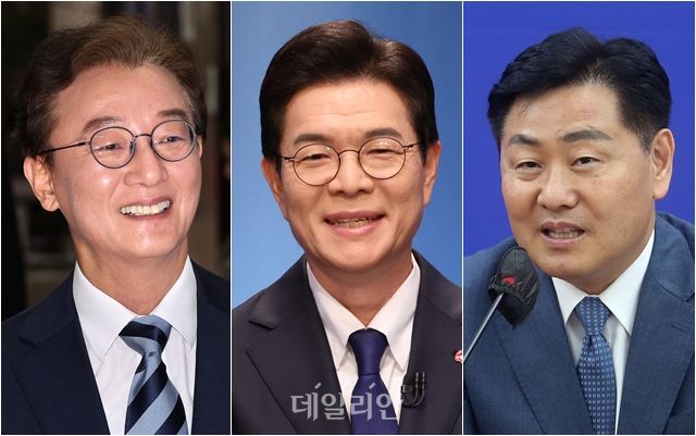 (왼쪽부터) 전재수 더불어민주당 의원, 정원오 전 성동구청장, 김관영 전북도지사 ⓒ데일리안 홍금표 기자