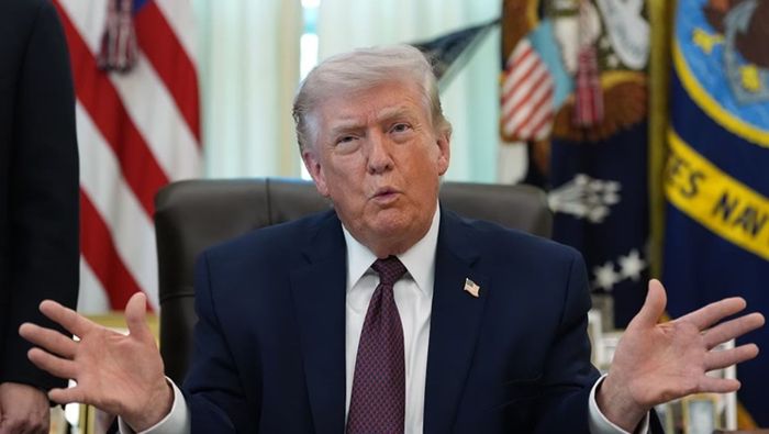 도널드 트럼프 미국 대통령이 31일(현지시간) 미 워싱턴DC 백악관 행사에서 취재진 앞에서 발언을 하고 있다. ⓒ AP/연합뉴스