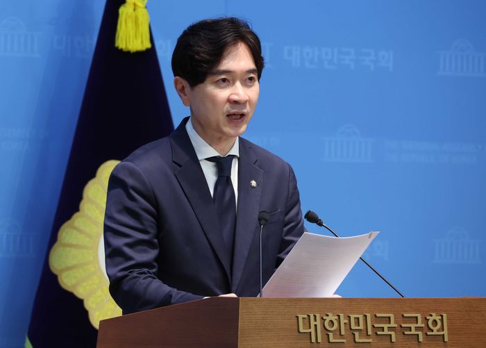 박성훈 국민의힘 수석대변인이 6일 오전 서울 여의도 국회 소통관에서 