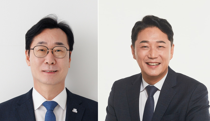 더불어민주당 화성시장 예비후로 나선 정명근·진석범. ⓒ