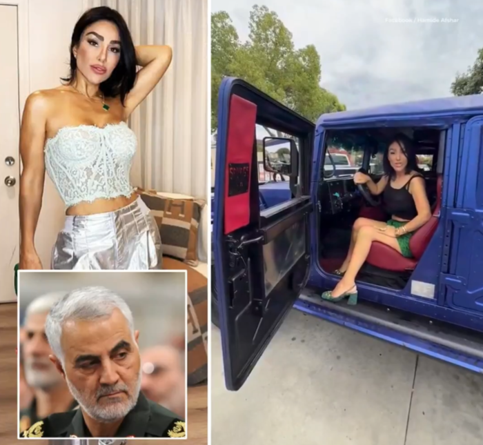 지난 2020년 암살된 가셈 솔레이마니 이란 이슬람혁명수비대(IRGC) 전 사령관의 조카딸 아프샤르. 사진=엑스 캡처