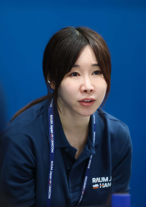 지난 8일부터 10일까지 진행된 재팬 IT 위크에서 김연수 한컴 대표가 기자들의 질문에 답을 하고 있다.〈사진=한컴 제공〉