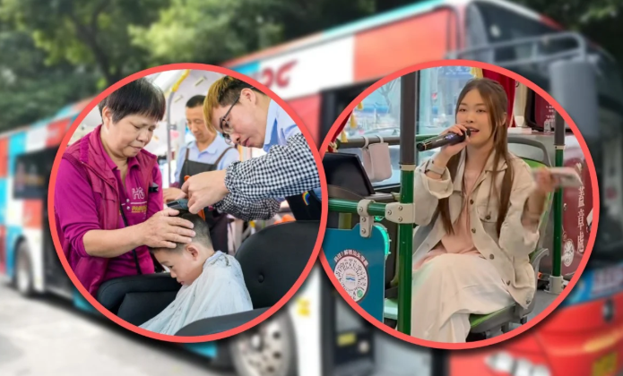 최근 중국에서 이동 중 식사나 공연을 즐길 수 있는 '체험형 대중버스'가 새로운 트렌드로 떠오르고 있다. 사진=SCMP