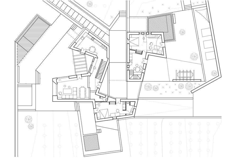 1층 평면도 ©Kapsimalis Architects