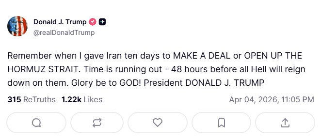 Donald Trump\'s Truth Social account