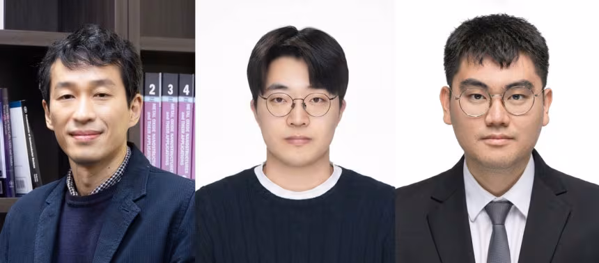(왼쪽부터) UNIST 정창욱 교수, 이석기 연구원, 홍기용 연구원. /울산과학기술원 제공