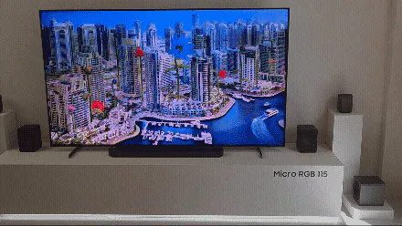 15일 서울 삼성 강남에 전시된 삼성전자 마이크로 RGB 115인치 TV./최효정 기자
