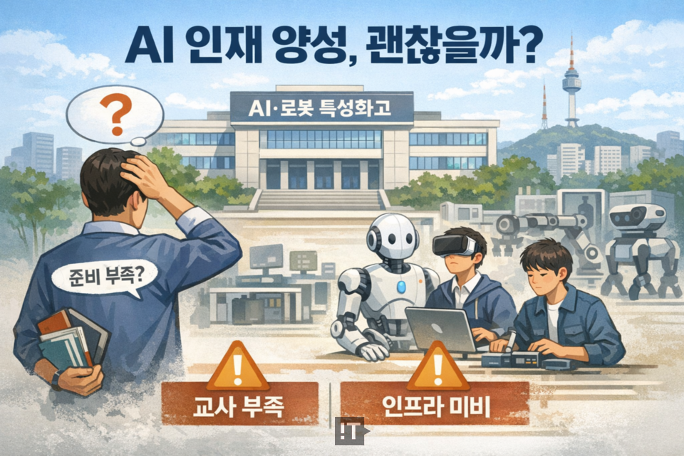 서울시교육청이 ‘AX 중점 특성화고’를 본격 추진할 계획이지만, 교육 현장에서 이를 구현할 구체적인 커리큘럼과 교원·인프라 준비가 미흡하다는 지적이 나온다. / 챗GPT 생성