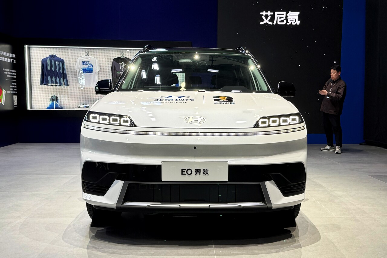 중국 전략 모델로 개발된 전기 SUV 일렉시오./ 허인학 기자