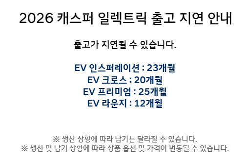 &nbsp;   Casper Electric delivery-delay notice [Photo: Hyundai Motor Company website]