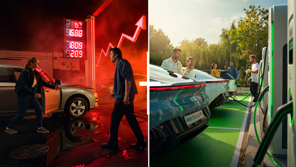 미국 내 휘발유 가격이 급등해 전기차 수요가 급증하고 있다. [사진: Reve AI]