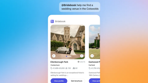 웨딩 플랫폼 브라이드북(Bridebook)과 연동된 챗GPT [사진: 브라이드북]