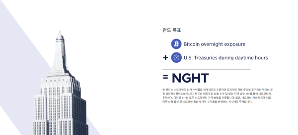 미국 자산운용사 'X펀드'가 새로운 형태의 비트코인 현물 ETF(티커명: NGHT)를 출시한다. [사진: X펀드]