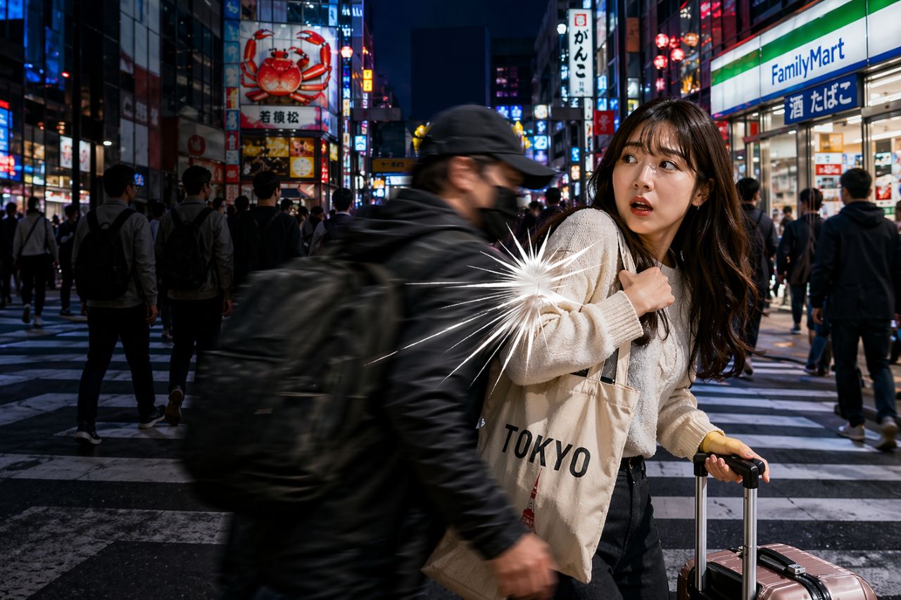 “여성이 주 표적?” SNS 난리 난 일본 어깨빵 / 기사의 이해를 돕기 위한 AI생성형 이미지