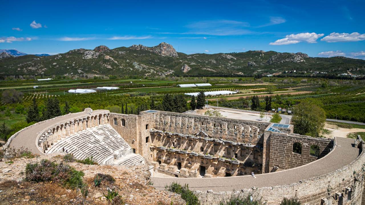 &nbsp;   Aspendos Amphitheater / Designed by Freepik