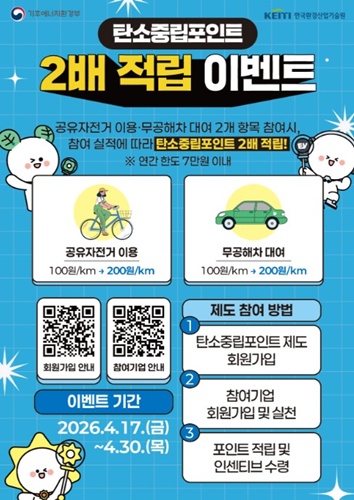 누비자 탄소중립포인트 이벤트 포스터.(사진=창원시)