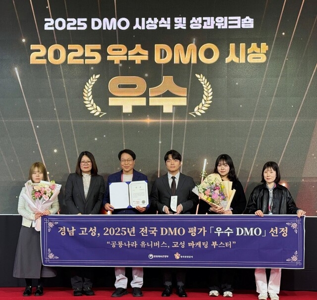 On the 8th, the Ministry of Culture, Sports and Tourism and the Korea Tourism Organization named the Goseong Cultural Tourism Foundation an outstanding DMO in the final performance evaluation of the 2025 Regional Tourism Management Organization (DMO) support program. Photo courtesy of Goseong County.