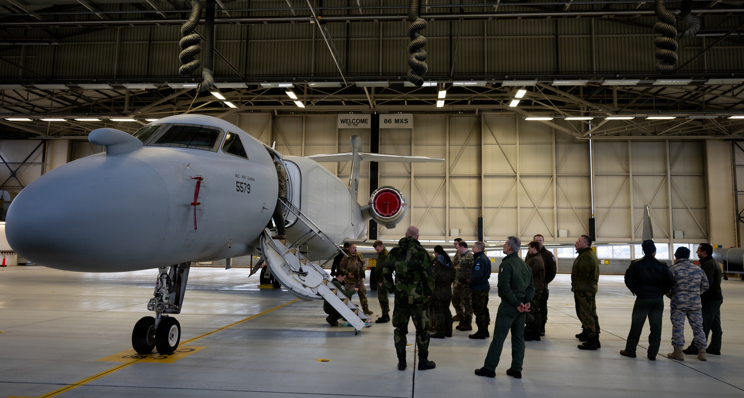 The US Air Force debuts EA-37B Compass Call aircraft in Europe