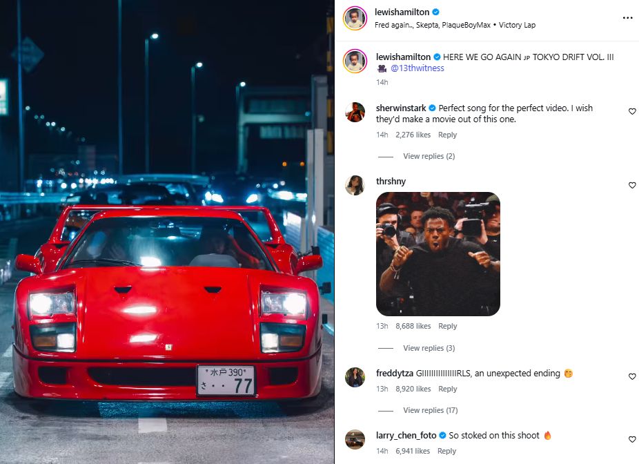 Lewis Hamilton\'s Post / Credit: Instagram