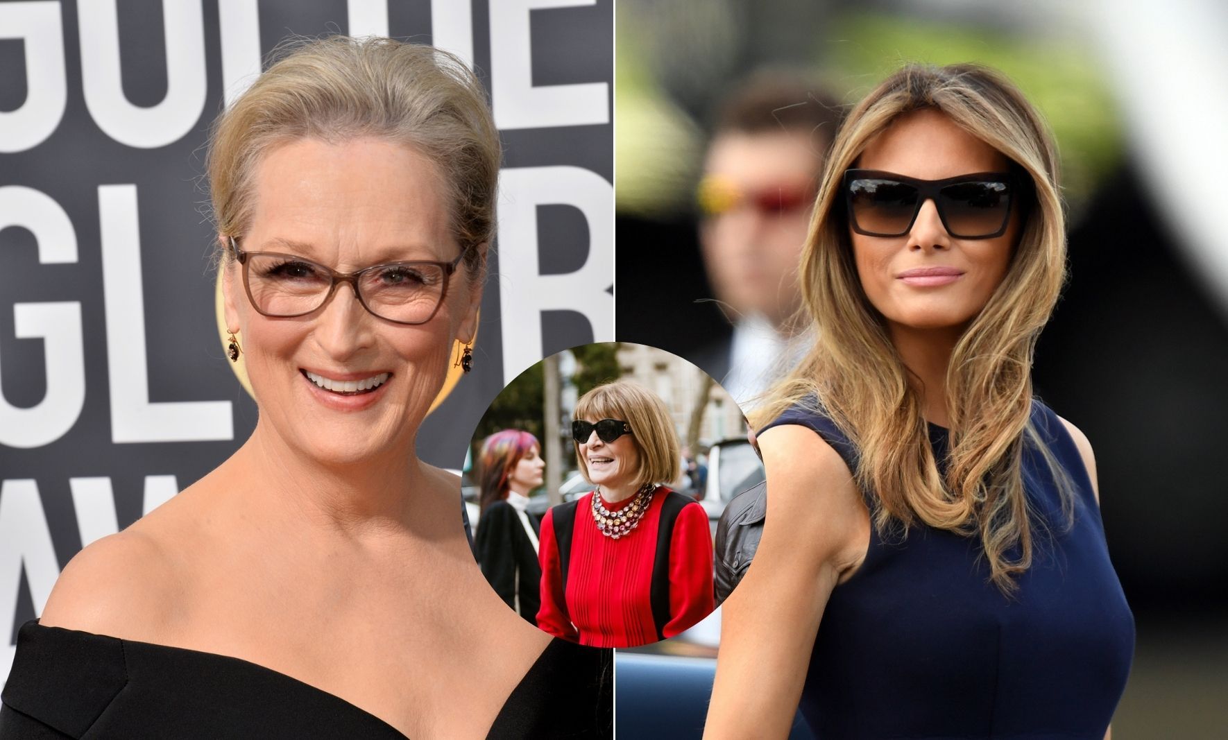Meryl Streep, Anna Wintour, and Melania Trump / Credit: DepositPhotos