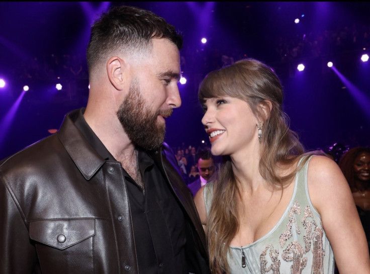 Travis Kelce and Taylor Swift / Credit: X