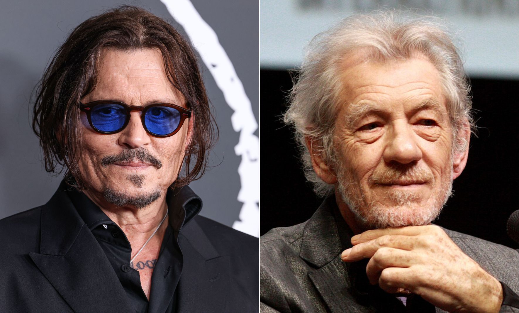 Johnny Depp and Ian McKellen / Credit: DepositPhotos and WikimediaCommons