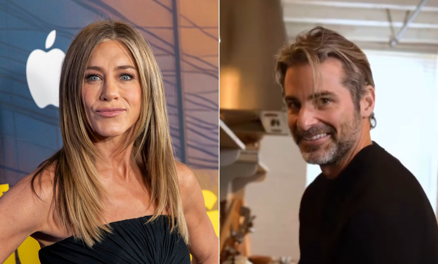 Jennifer Aniston and Jim Curtis / Credit: DepositPhotos and Instagram