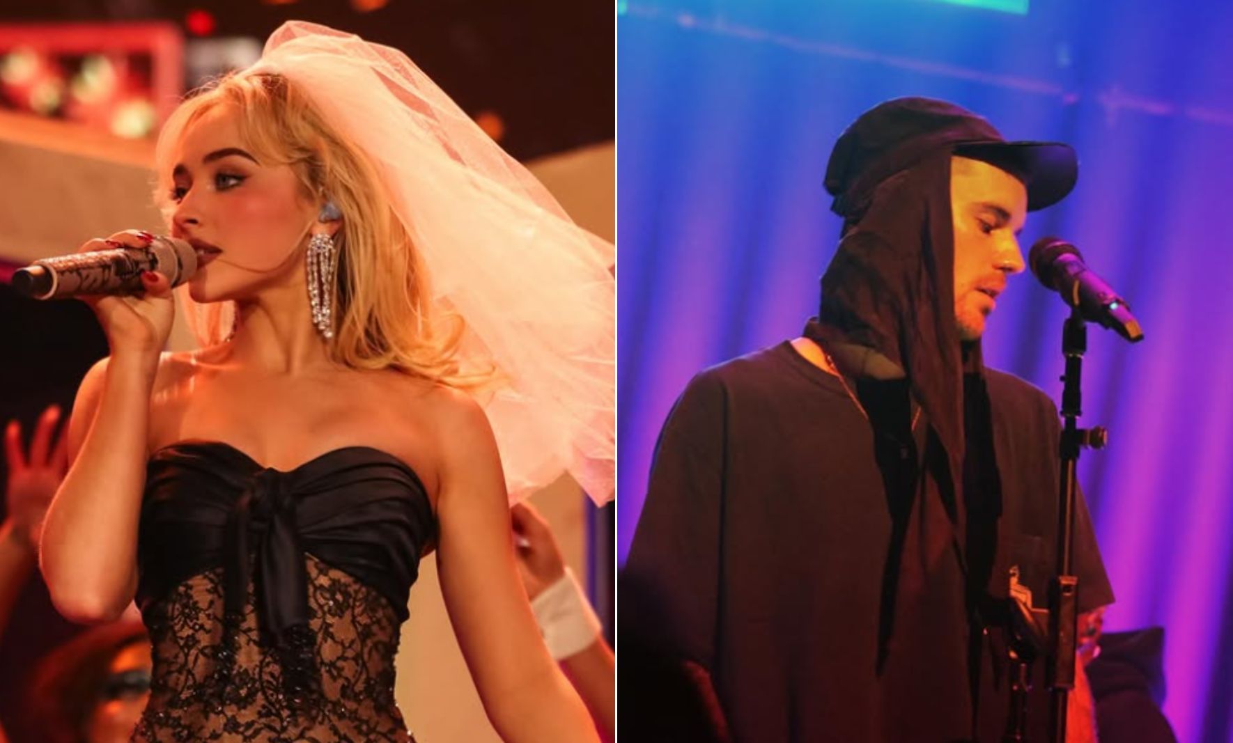 Sabrina Carpenter and Justin Bieber / Credit: Instagram