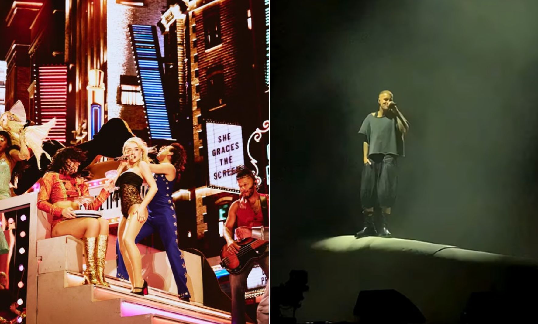 Sabrina Carpenter and Justin Bieber Performances at Coachella this year / Credit: YouTube