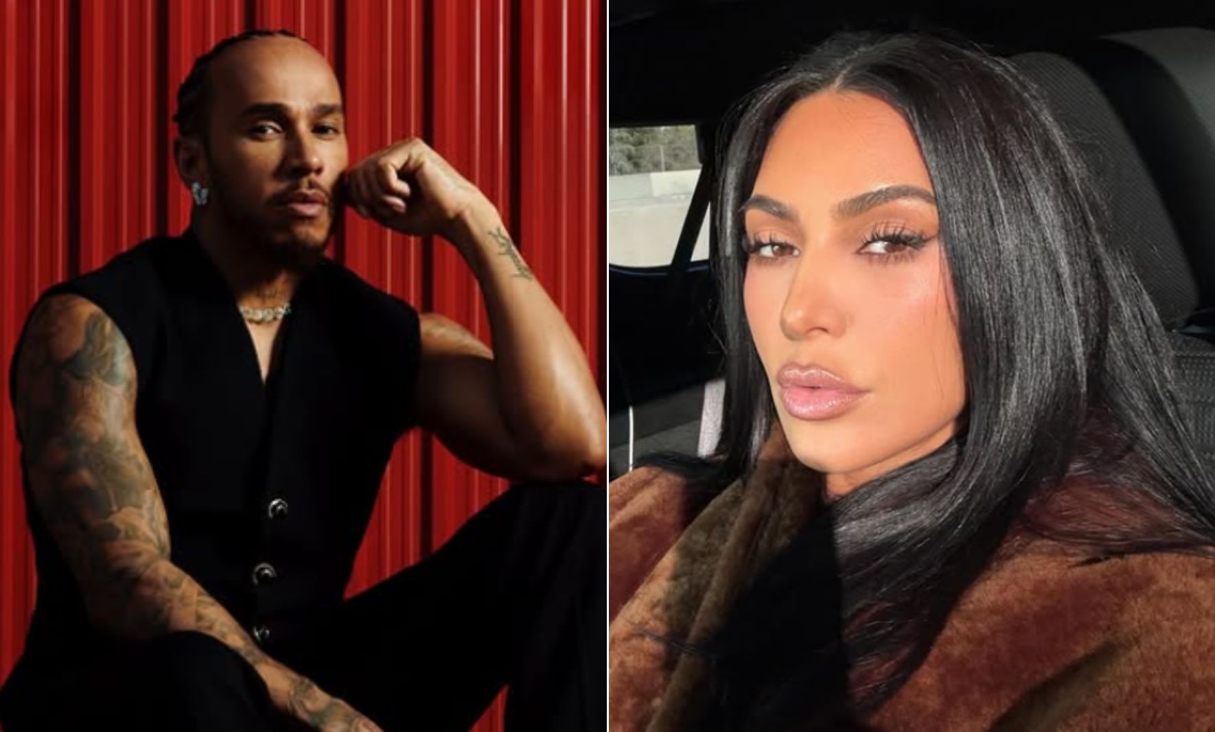Lewis Hamilton and Kim Kardashian / Credit: Instagram