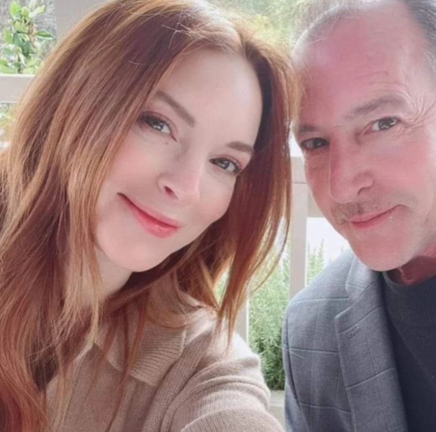 Lindsay Lohan with Michael Lohan / Credit: Instagram