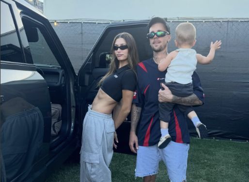 Justin, Hailey, and Jack Blues Bieber at Coachella 2026 / Credit: Instagram