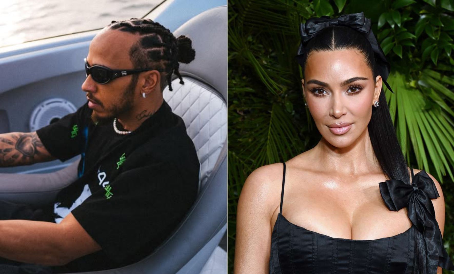 Lewis Hamilton and Kim Kardashian / Credit: X