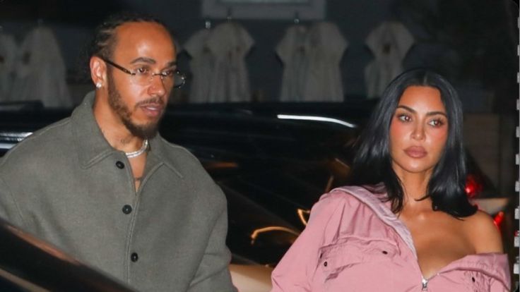 Lewis Hamilton and Kim Kardashian / Credit: X